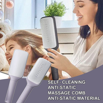 4 In 1 Self Cleaning Hair Brush New Self-Cleaning Massage Comb