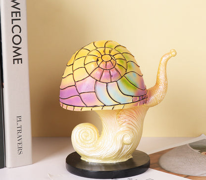 Family Fashion Colorful Table Lamp Desktop Decoration Home Decor dealsniper-net Colorful Snail Table Lamp