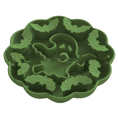 Anti-choke Slow Feeding Anti-tumble Multi-functional Dog Bowl Pets dealsniper-net Pumpkin Green