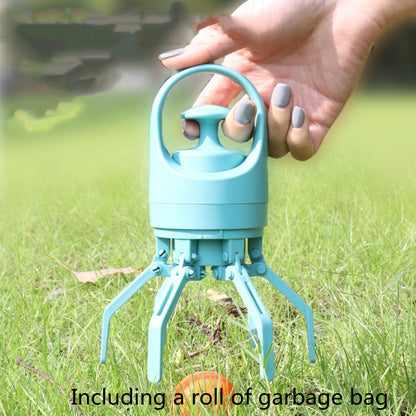 Portable Lightweight Dog Pooper Scooper With Built-in Poop Bag Pets dealsniper-net Blue