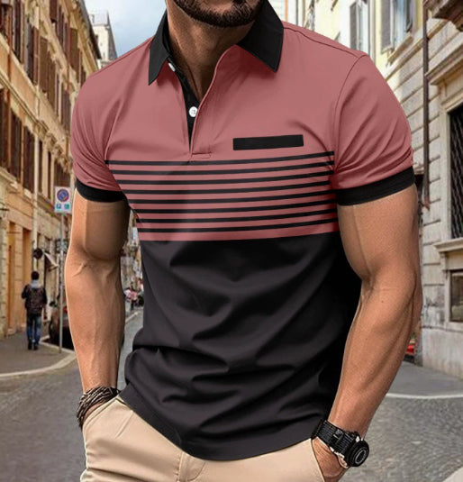 Casual Striped Shirt With Chest Pocket Men Clothing Men DealSniper.net POLO1XY894 M