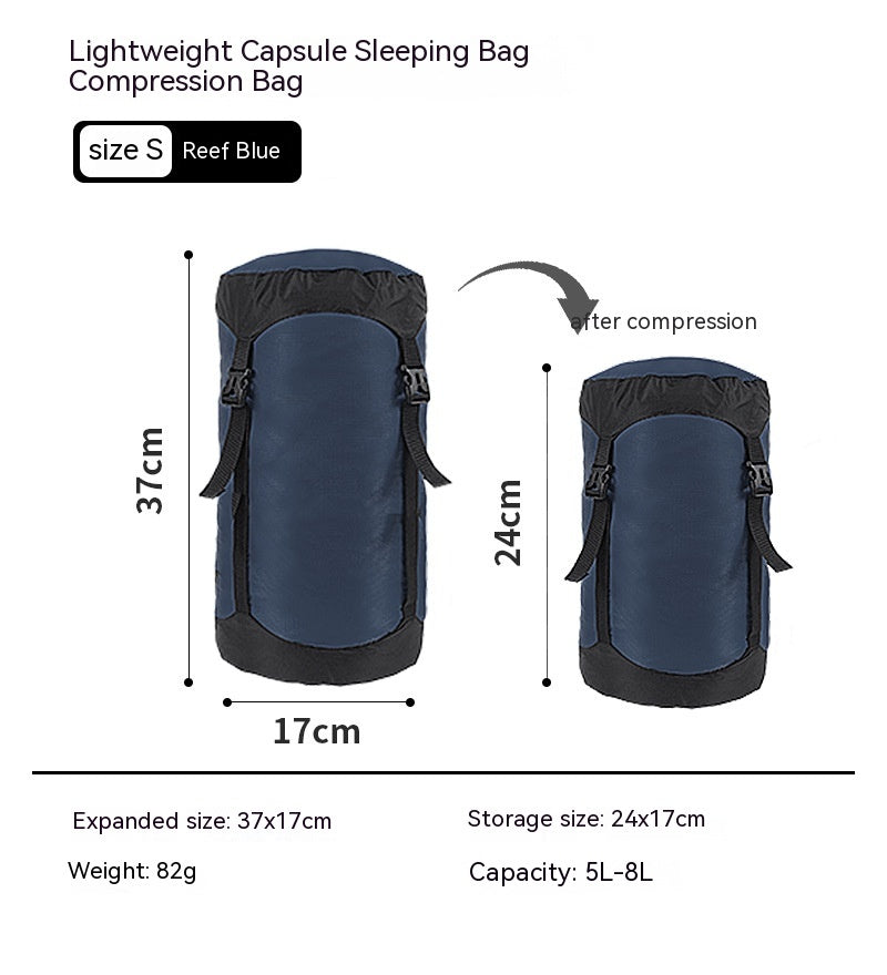 Down Compression Outdoor Storage Bag Outdoor dealsniper-net Reef Blue S Code