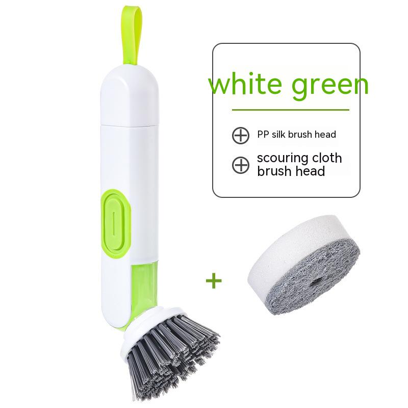 Multi-Functional Long-Handle Liquid-Filled Cleaning Brush Pets dealsniper-net White And Green