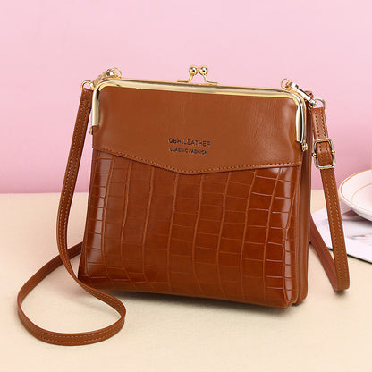 Lock Shoulder Bags Women Alligator Crossbody Phone Bag Women DealSniper.net Brown