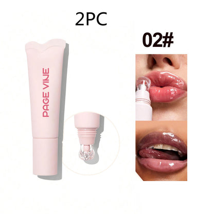 4-color Brightening Lip Balm Moisturizing Exfoliating Lip Gloss Beauty Gym From House 02style 2PCS