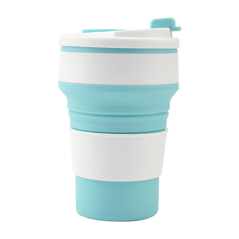 Folding Cup Collapsible Mug With Cover Coffee Travel