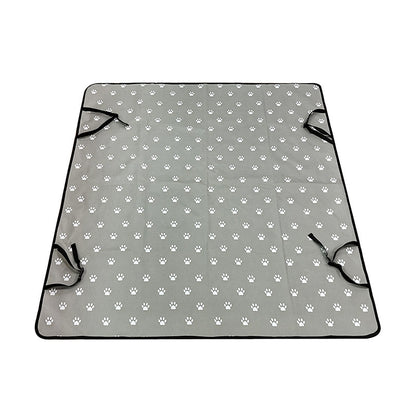 Car Pet Mat Rear Seat Water And Dirt Resistant Isolation Pad Pets Gym From House Gray Dog Footprints Back Row