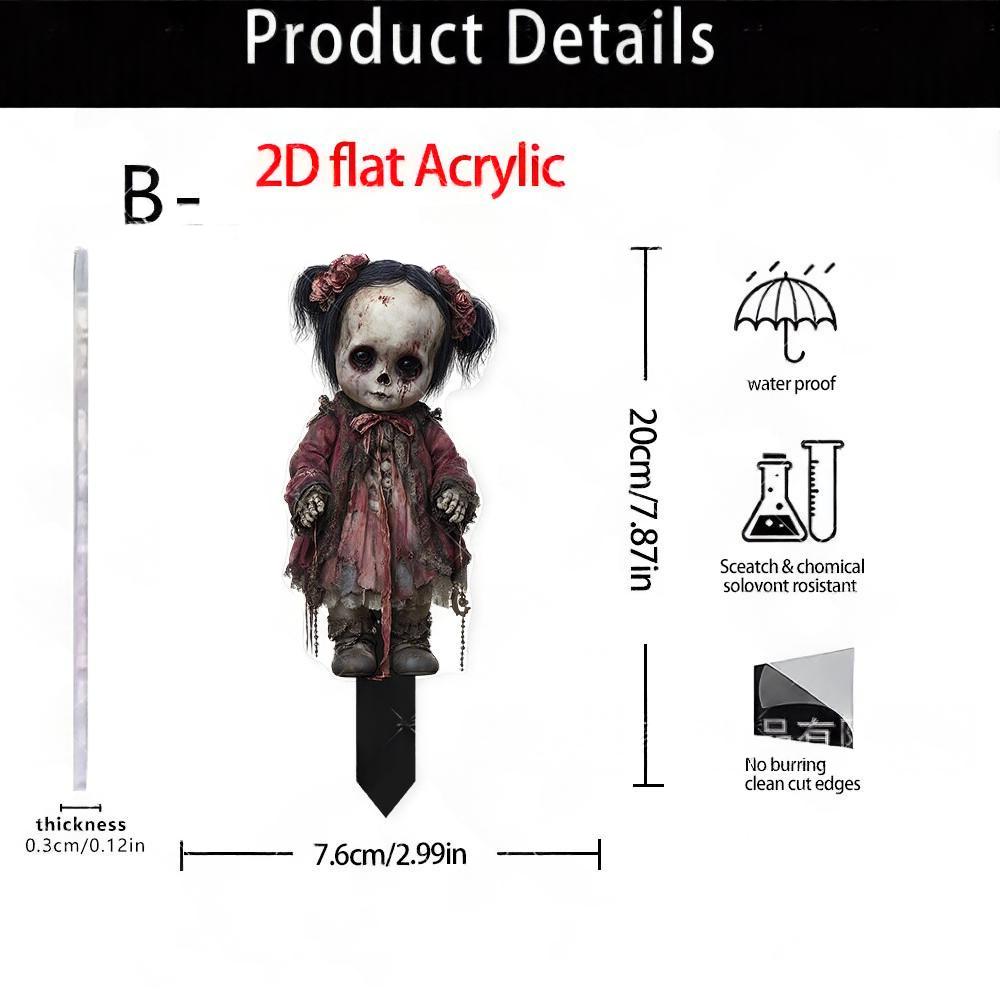 Cross-border New Product Flat Acrylic Spider Skull Halloween Holidays Gym From House 3 20cm
