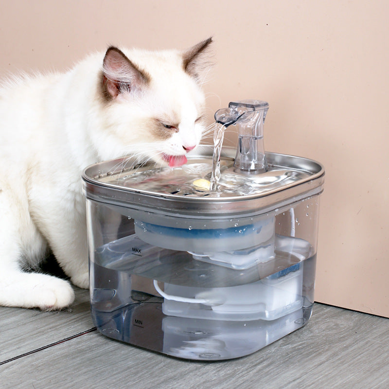 Pet Cat Dog Stainless Steel Automatic Circulation Water Dispenser