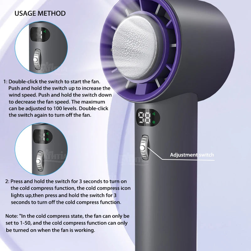 Portable Handheld Turbo Fan Cooling Semiconductor Refrigeration Electronics dealsniper-net