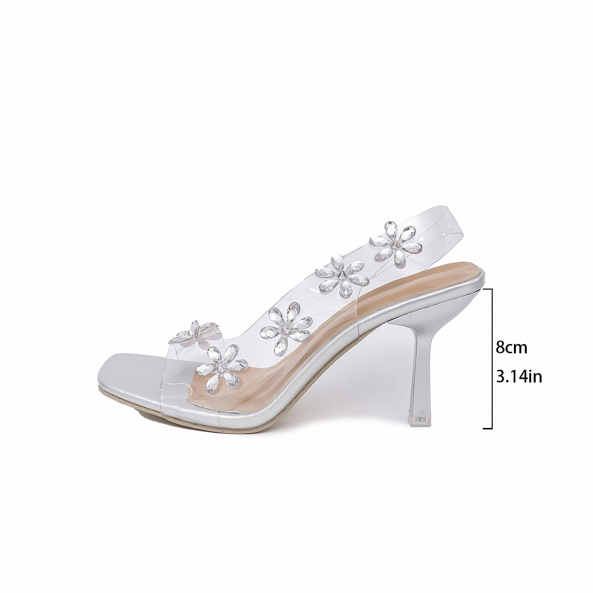 New Sandals For Women Summer Transparent PVC Rhinestone Women Gym From House