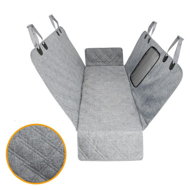 Waterproof Pet Cushion Dog Car Artifact Cushion Pets Gym From House Grey halfenclosed doubleline