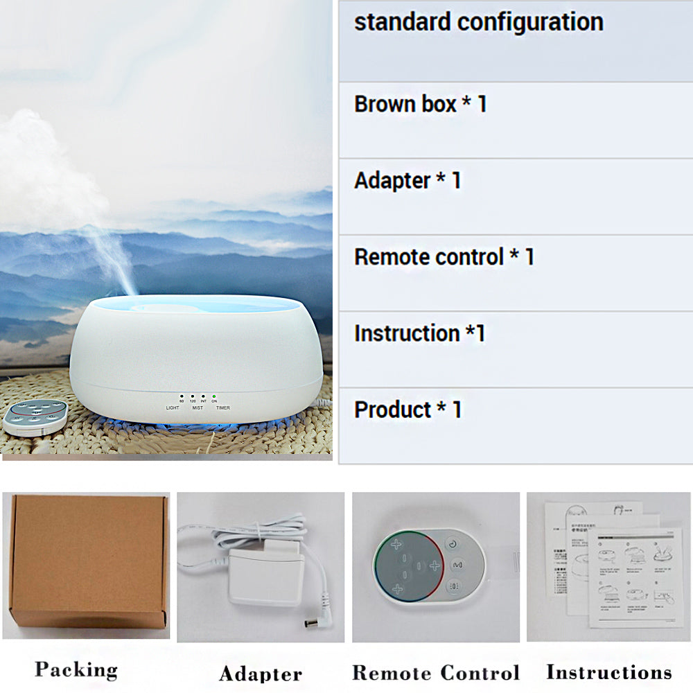 Aroma Diffuser 500ml Ultrasonic Air Humidifier Colorful Light House DealSniper.net