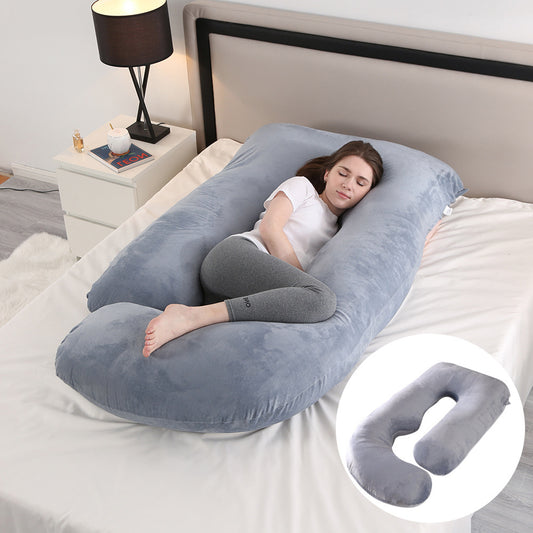 Maternity Pillow Waist Support Side Sleeping Slope Pillow J-type Health DealSniper.net