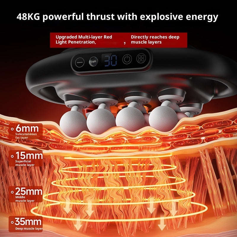 Muscle Relaxation Massager Multi-head Massage Gun Deep Tissue Health Gym From House