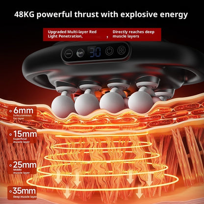 Muscle Relaxation Massager Multi-head Massage Gun Deep Tissue Health Gym From House