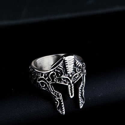 New Personality Warrior Mask Ring Fashion Jewelry dealsniper-net Silver Size 10