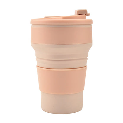 Folding Cup Collapsible Mug With Cover Coffee Travel