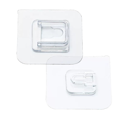 Clear Double Sided Adhesive Wall Hooks Waterproof Kitchen dealsniper-net