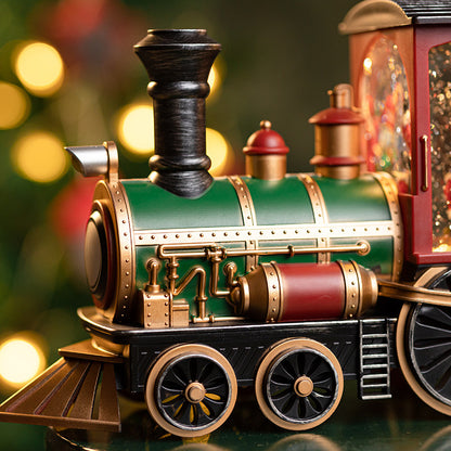 Christmas Train Music Box Snow Crystal Ball Children's Toys