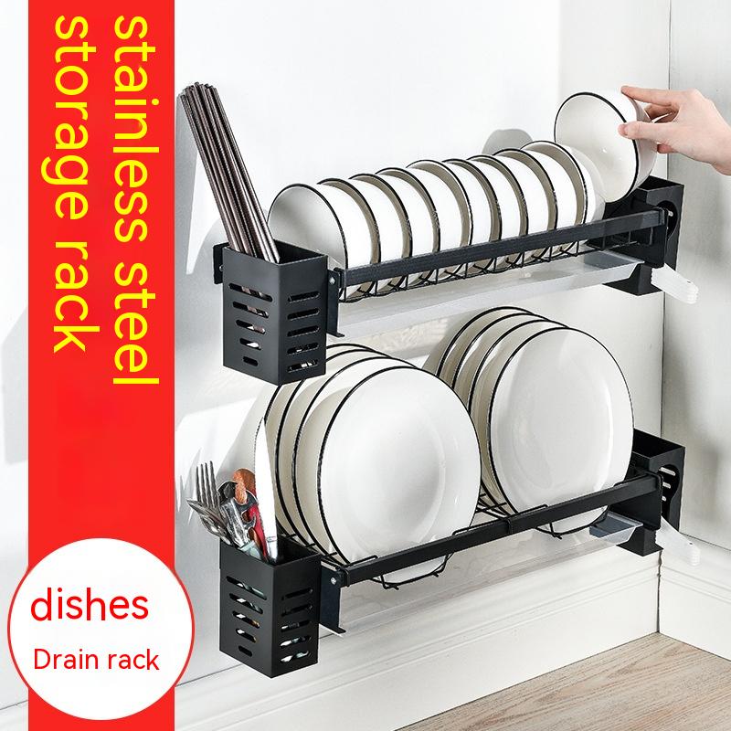 Punch-free Kitchen Wall-mounted Dish Rack Kitchen dealsniper-net