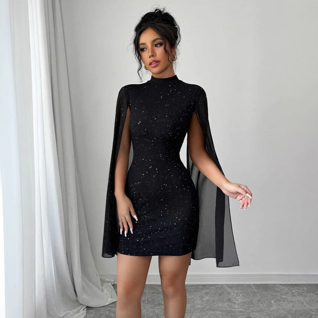 Women's Sexy Elegant Evening Party Dresses Round Neck Women Gym From House