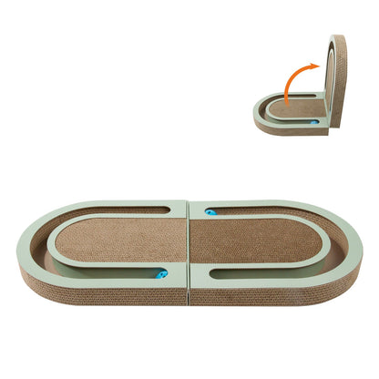 Corrugated Paper Folding Cat Grab Board Pets DealSniper.net Green