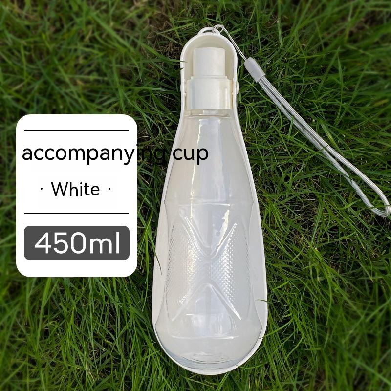 Water Cup Outdoor Portable Folding Dog Water Bottle Pets dealsniper-net White 450ml