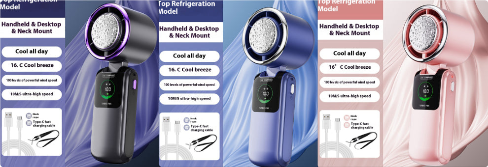New Ice Pack High-Speed Handheld Folding Mini Fan Electronics Gym From House Set