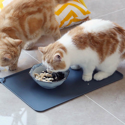 Waterproof Pet Mat For Dogs And Cats Pure Color Silicone Pet Food Mat Pets dealsniper-net