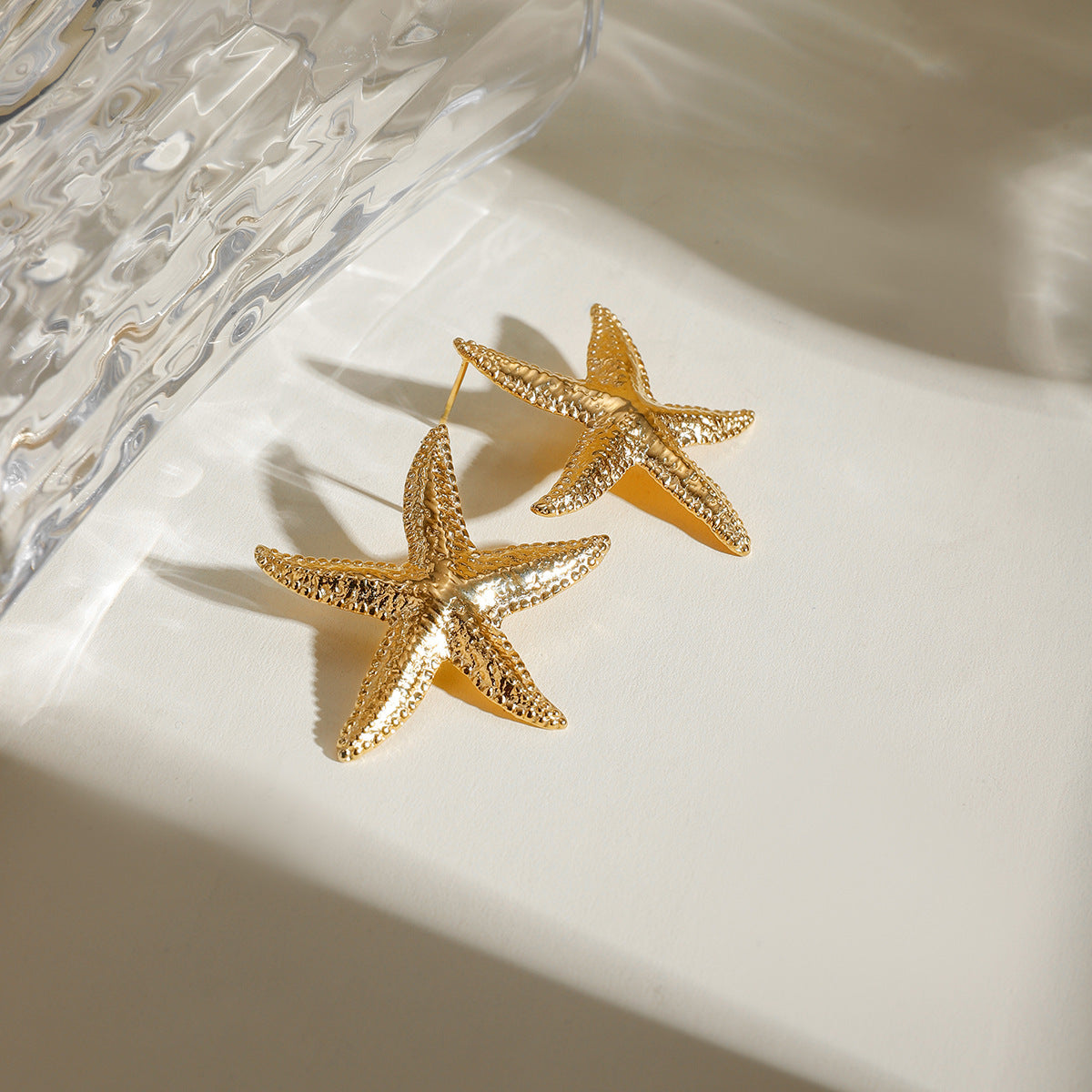 Marine Shell 18K Gold Stainless Steel Starfish Earrings Jewelry Jewelry dealsniper-net