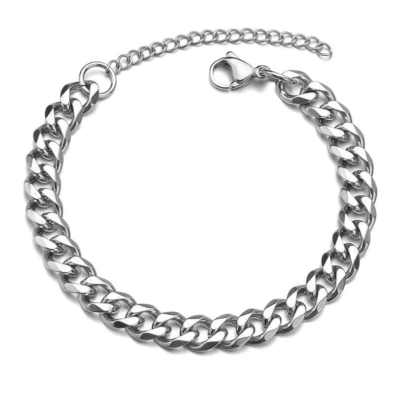 Six-sided Grinding Miami Cuban Titanium Steel Bracelet Jewelry Gym From House Steel 3mm