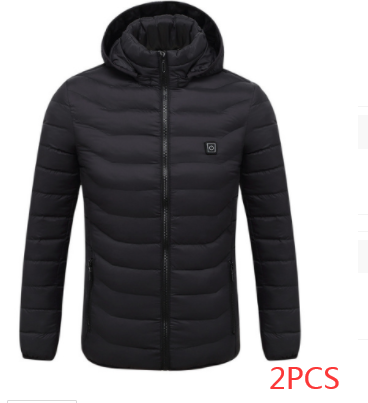 Heating smart cotton Outdoor DealSniper.net 2pcs Black 3XL