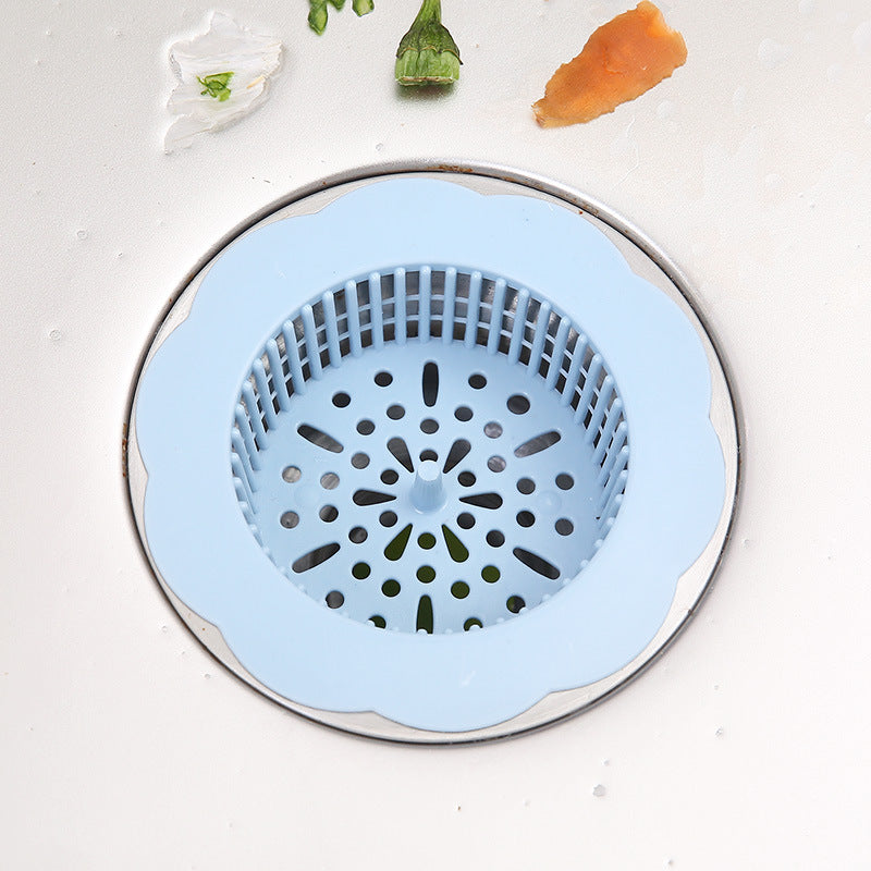 Creative Kitchen Flower-shaped Sink Funnel Strainer Kitchen dealsniper-net Blue