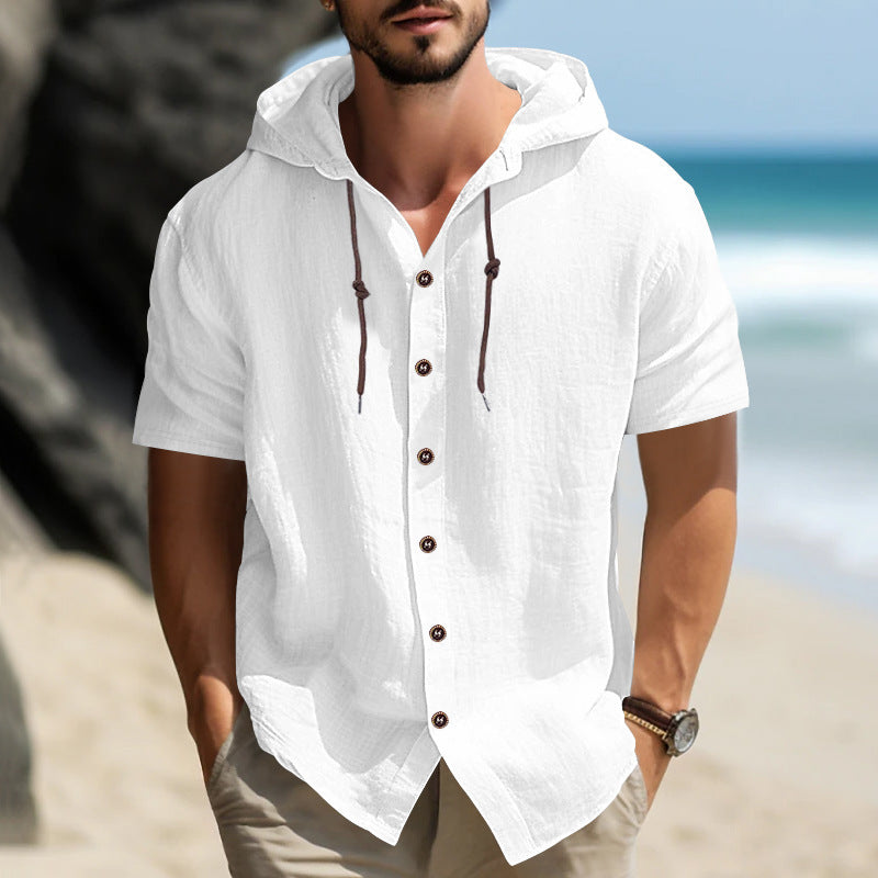 Cross-border Men's Sports Casual Comfortable Short-sleeved Men Gym From House White L