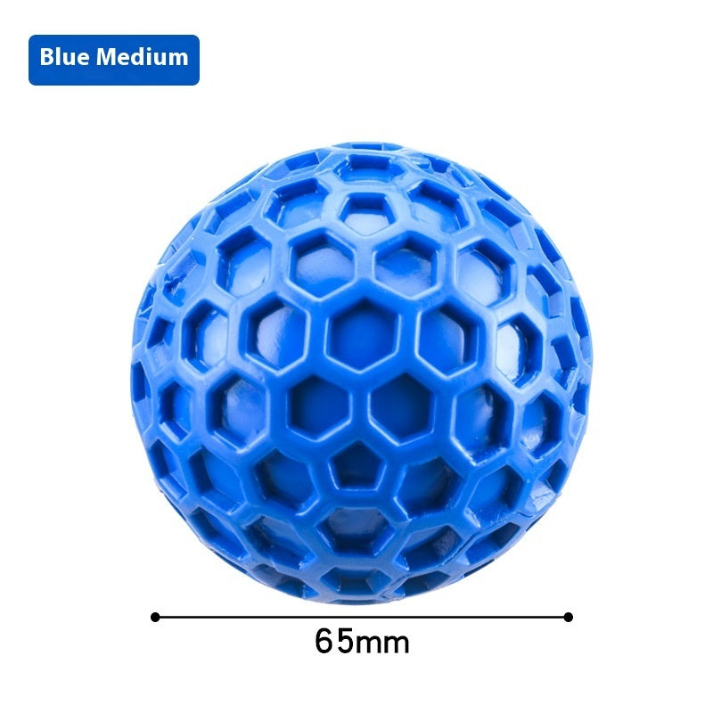 Dog Vocalization Bite-resistant Molar Relieving Stuffy Toy Ball Pets dealsniper-net Blue Medium 65mm