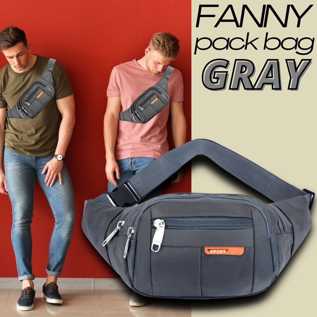 Men Women Fanny Pack Belt Waist Bag Cross Body Sling Shoulder Travel Sport Pouch Men dealsniper-net