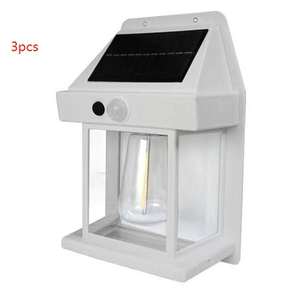 Outdoor Solar Waterproof Tungsten Induction Garden Wall Lamp Garden DealSniper.net 3XWhite