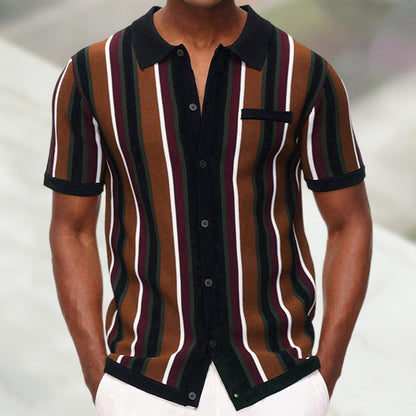 Men's Clothing Summer Cardigan T-Shirt Short-Sleeved Men DealSniper.net 3 2XL