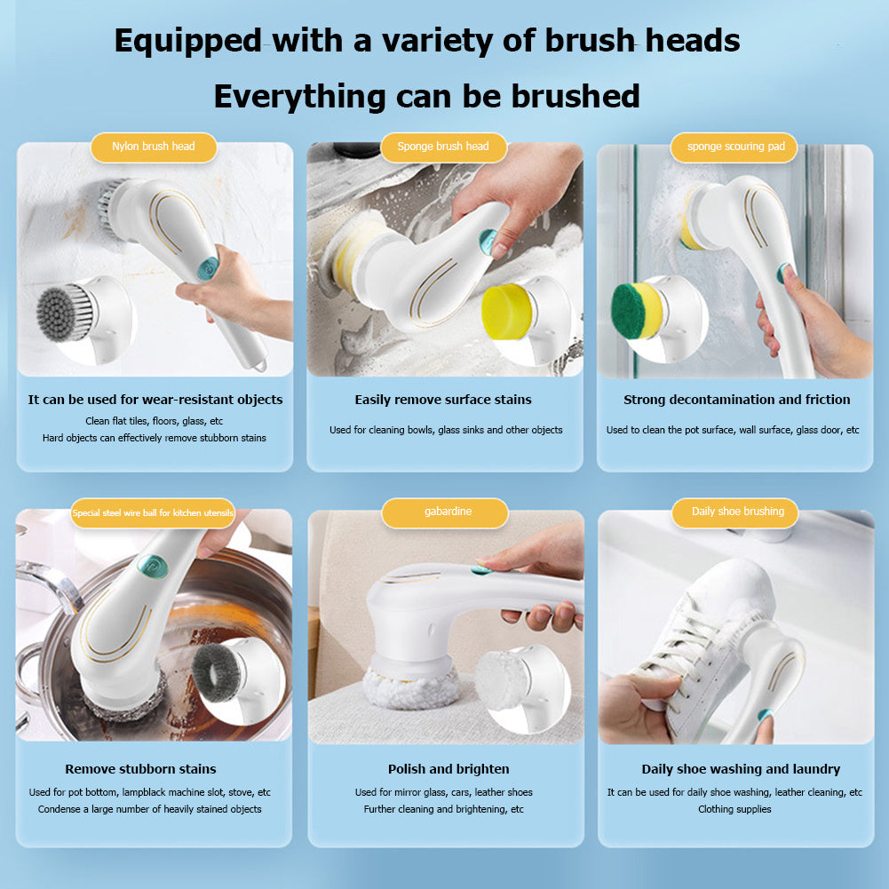 Multifunctional Electric Handheld Kitchen Dishwashing Brush Kitchen dealsniper-net