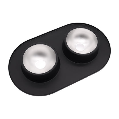 Pet Anti-skid Anti-splash Silicone Stainless Steel Bowl Pets Gym From House Black
