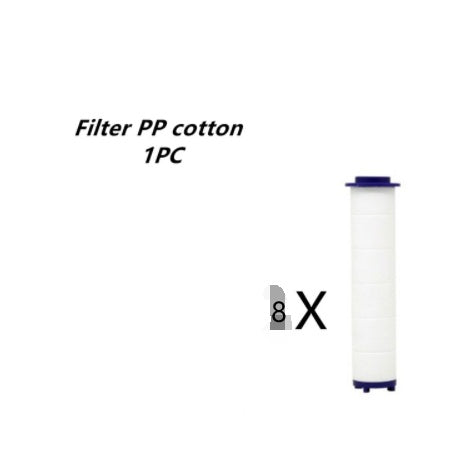 Propeller Driven Shower Head With Stop Button And Cotton Filter