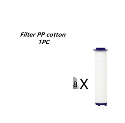 Propeller Driven Shower Head With Stop Button And Cotton Filter