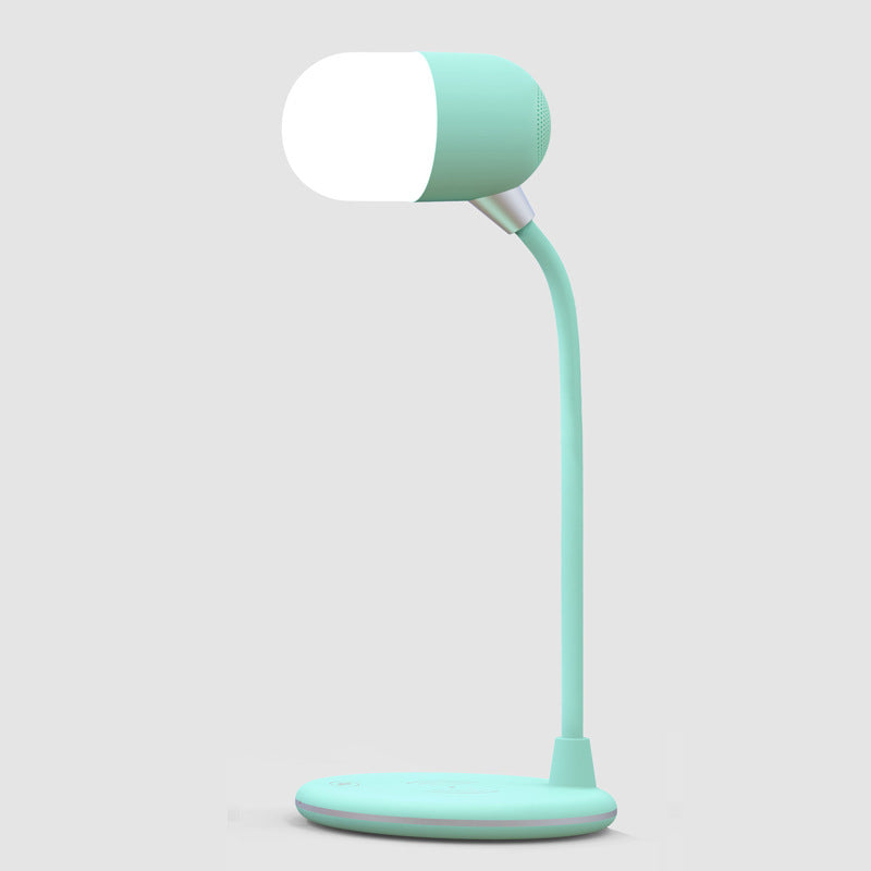 3 IN 1 Desk Lamp With Qi Wireless Charger Bluetooth Speaker House BlenderJuice.com CJ Green USB 1pcs