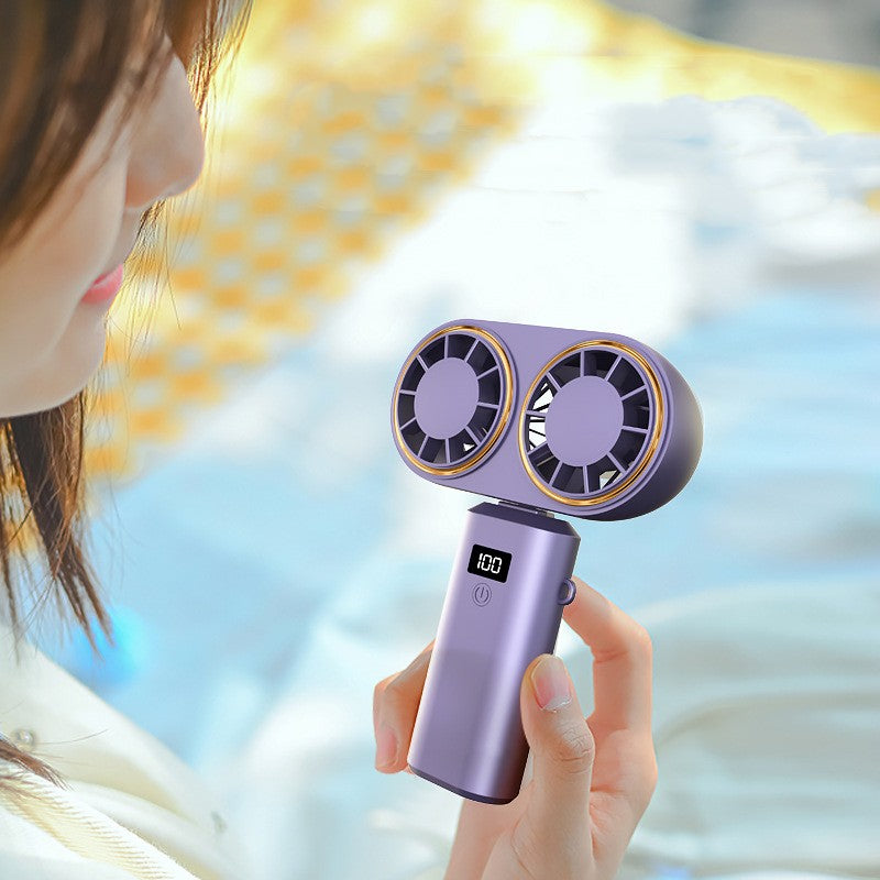 USB Handheld Mini Fan Foldable Portable Neck Hanging Fans Beauty dealsniper-net