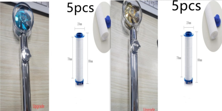 New Turbo Propeller Shower Head Water Saving High Pressure Flow