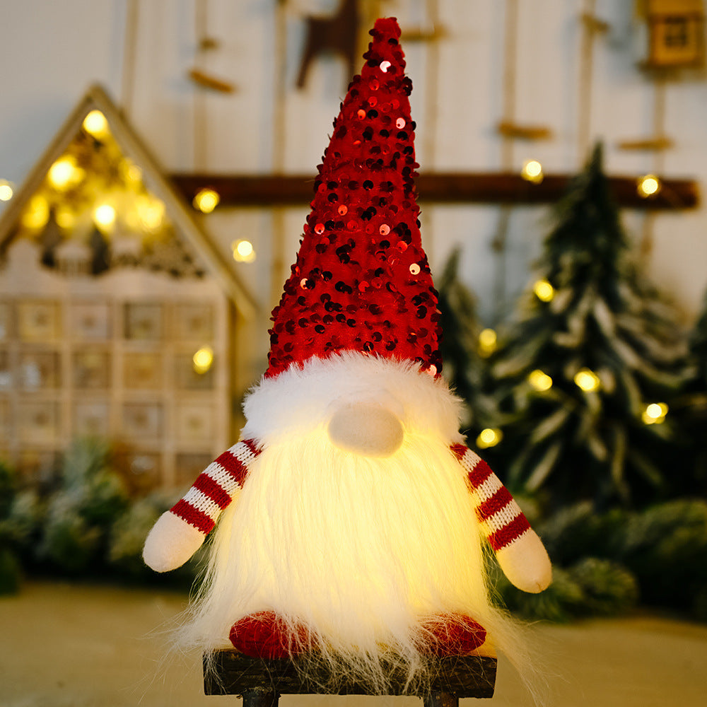Doll Christmas Glowing Faceless Doll Ornaments Holidays DealSniper.net Red