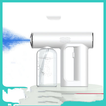 Electric Sanitizer Sprayer Handheld Blue Light Nano Steam Disinfection Spray Gun Home Car Wireless USB Humidifier Atomizer House dealsniper-net White2121