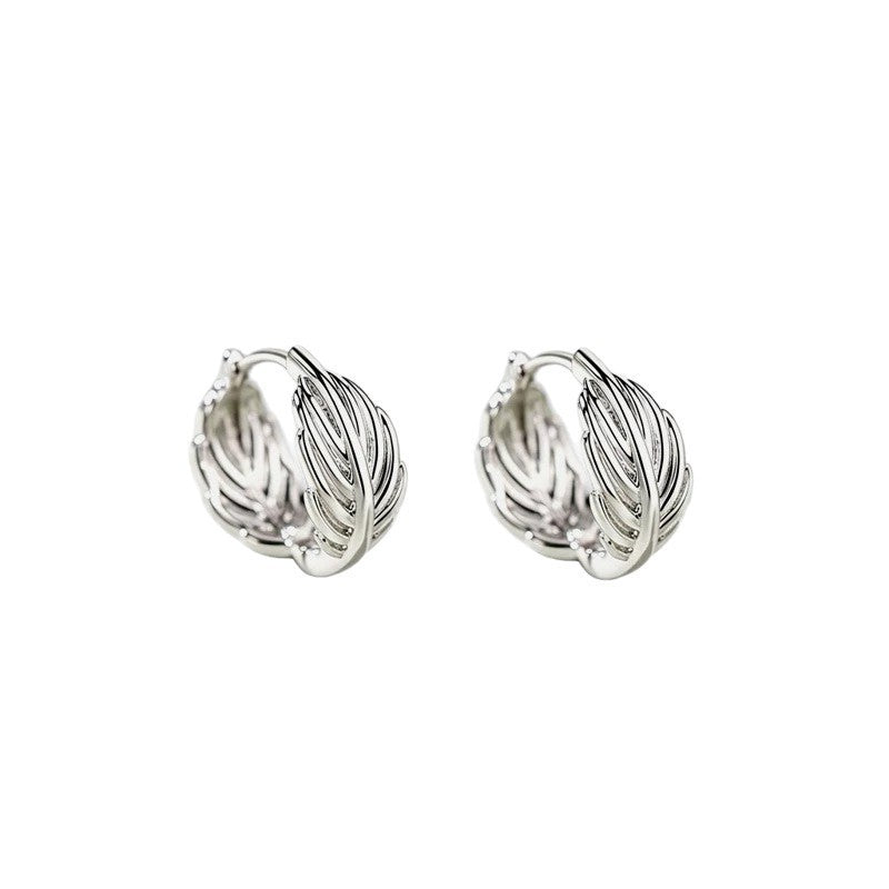 Delicate Feather Women Earrings Ins Style Niche Designed Jewelry Gym From House