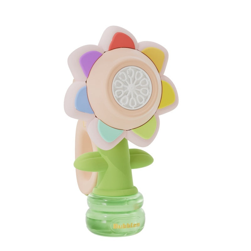 Dancing Sunflower Bubble Machine Automatic Electric Swing Soap Kids dealsniper-net